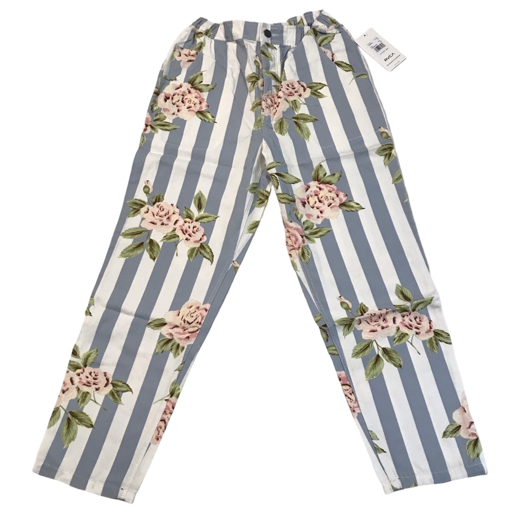 Rvca Scrunchie Ankle Pant’s Women’s Size M/10 Straight Leg High Rise Flat Front